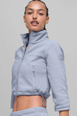 Polar Fleece Retreat Cropped Jacket - Winter Frost