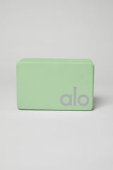 Uplifting Yoga Block - Honeydew/Silver