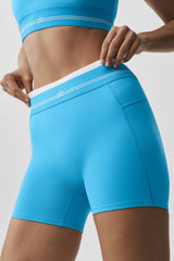 Airbrush High-Waist Better Together Short - Azure Blue/White