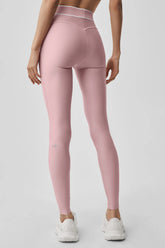 Airlift High-Waist Alignment Legging - Vintage Pink/White