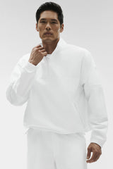 Light Weight Takeaway Track Pullover - White