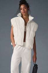 Incline Puffer Vest - Ivory