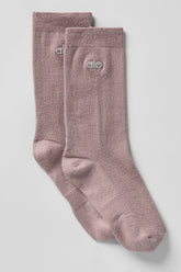Unisex Half-Crew Understated Sock - Mushroom