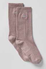 Unisex Half-Crew Understated Sock - Mushroom