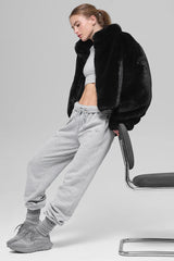 Faux Fur Allure Jacket - Black