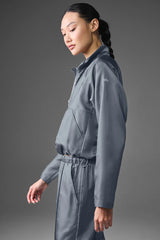 Cropped Afterglow Pullover - Steel Grey