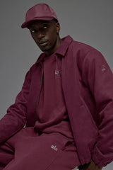 Cotton Canvas Coaches Jacket - Burgundy