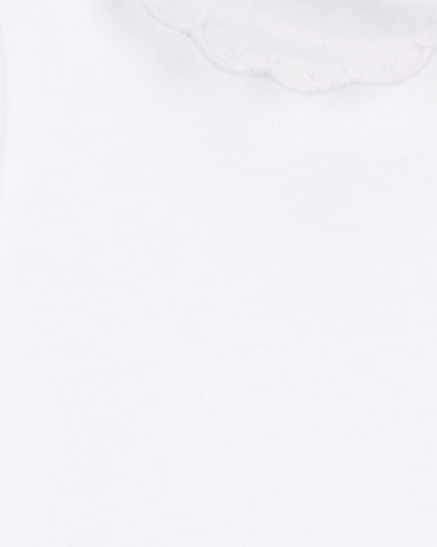 Toddler Scalloped Collar Short-Sleeve Top - White