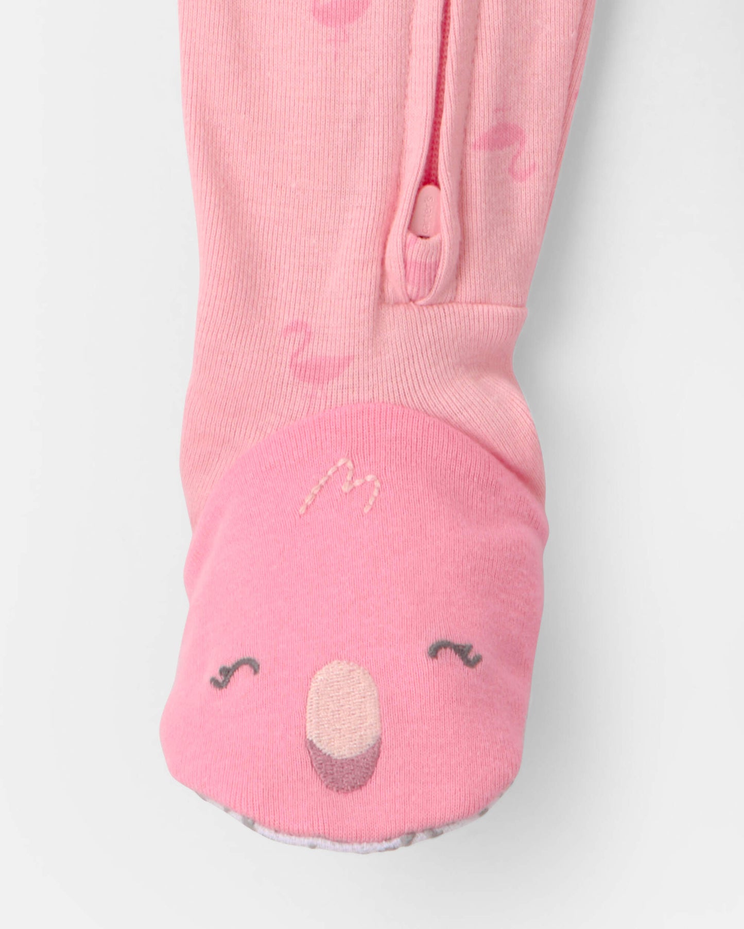 Toddler Girl Flamingo 100% Cotton Snug Fit 1-Piece Pajama - Pink