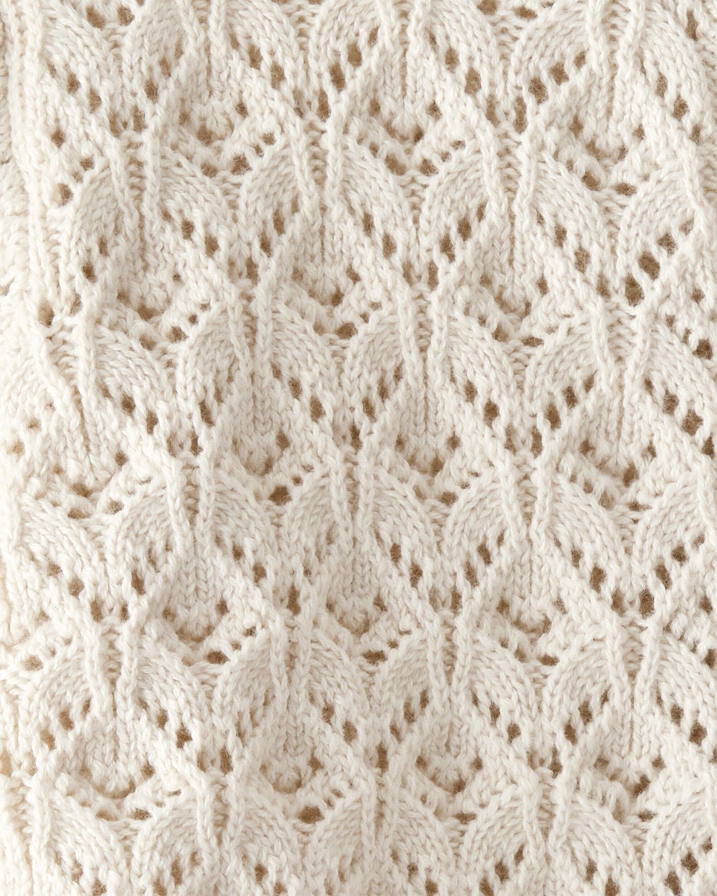 Toddler Girl Organic Cotton Pointelle Sweater Knit Cardigan