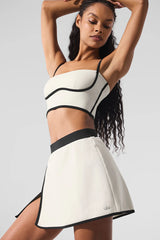 Airbrush Streamlined Bra Tank - Ivory/Black