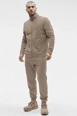 Conquer Max Mock Neck Full Zip - Gravel