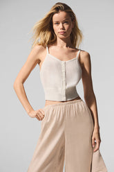 Sheer Cashmere Tank - Ivory