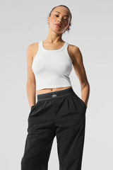 Goddess Ribbed Go-To Tank - White