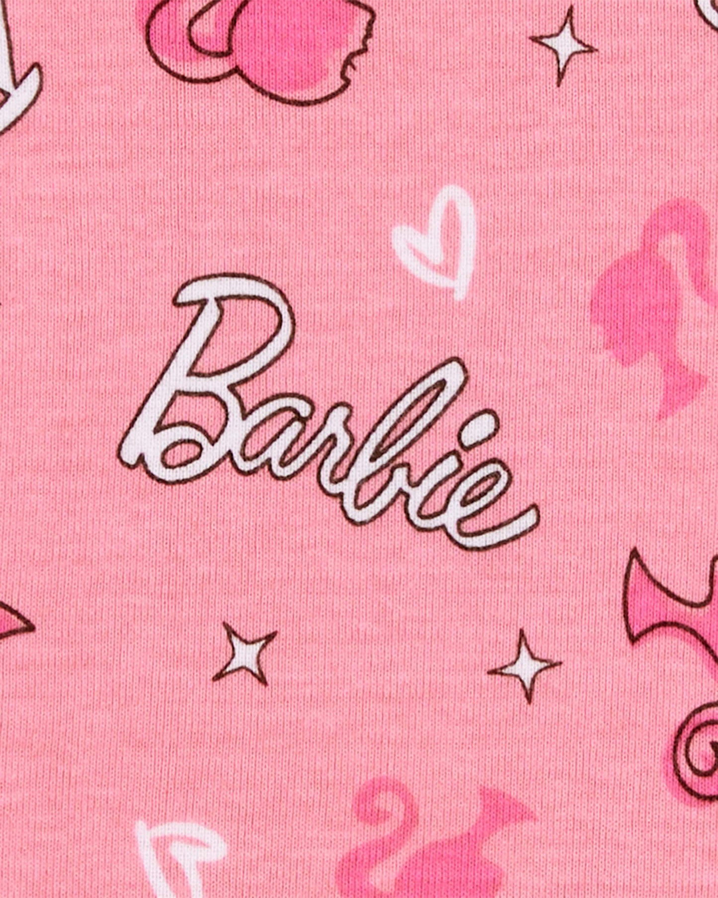 Kid Barbie Snug Fit Cotton 2-Piece Pajamas - Pink