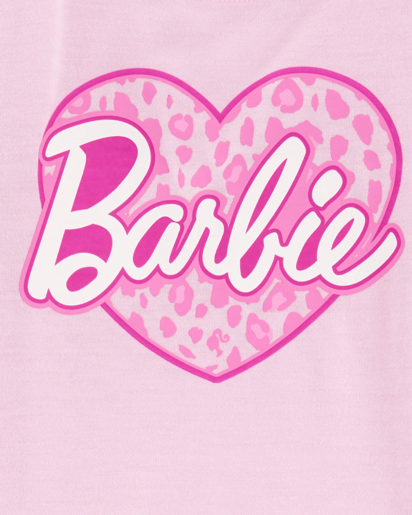 Kid Barbie Loose-Fit 2-Piece Pajamas - Pink