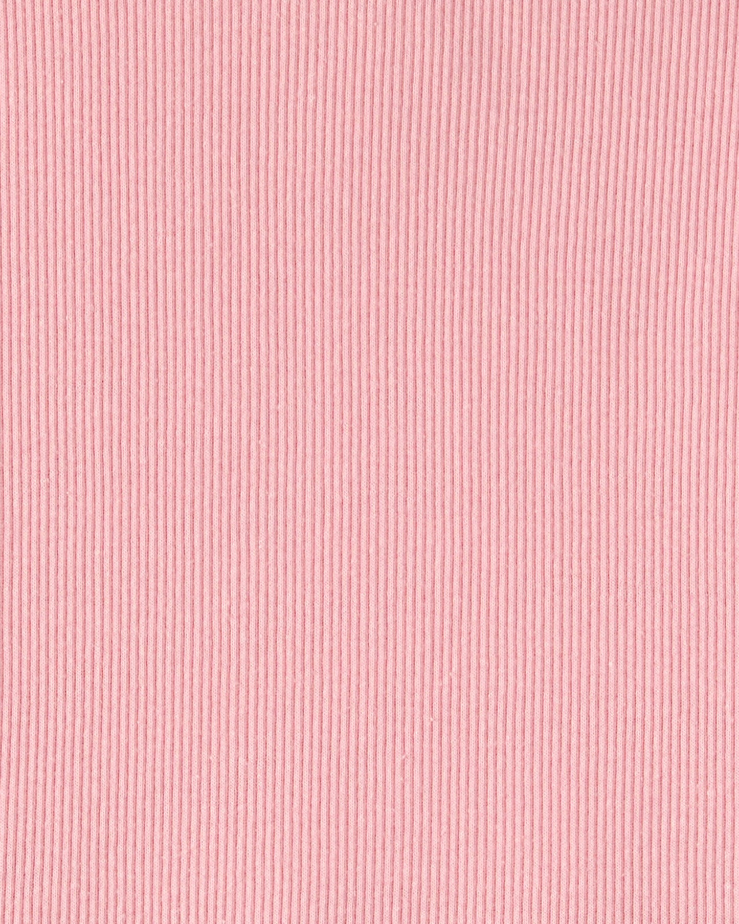 Girls Rib Short-Sleeve Dress - Pink