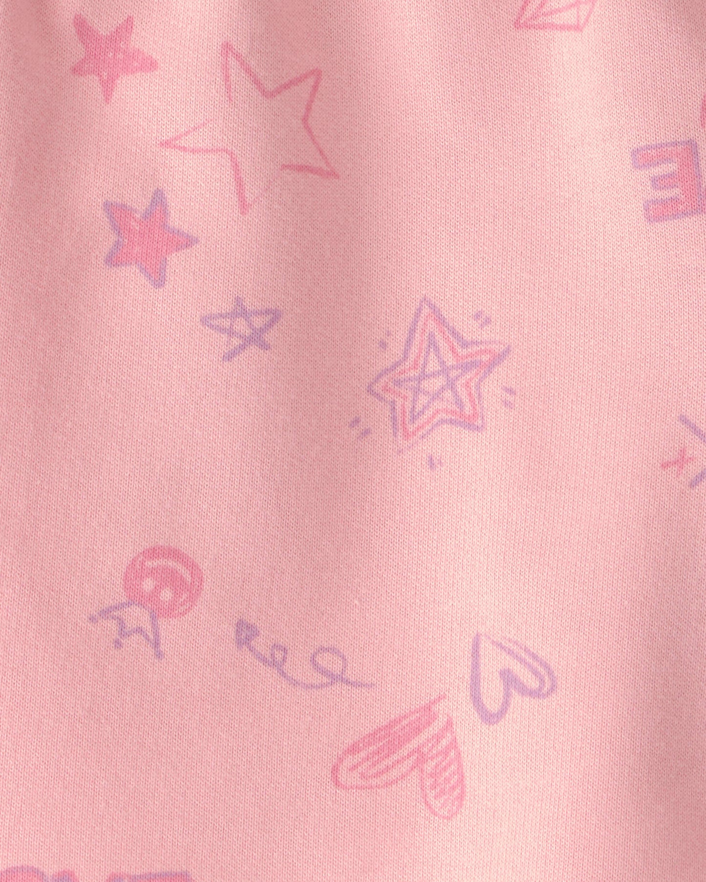 Girls Star French Terry Shorts - Pink
