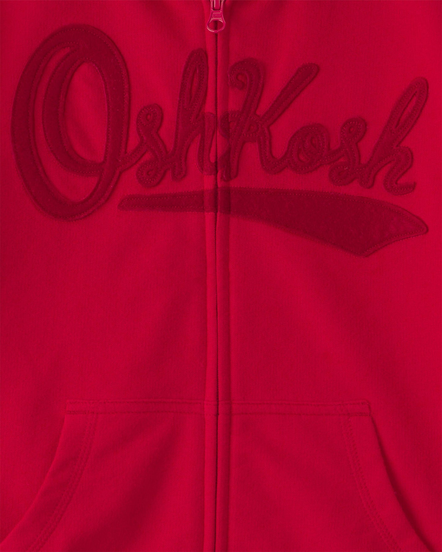 Kids OshKosh Logo Zip-Up Hoodie - Red