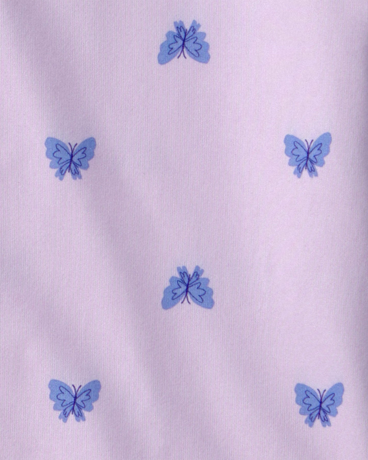 Girls Butterfly Short-Sleeve Loose Fit 2-Piece Pajama Set - Purple