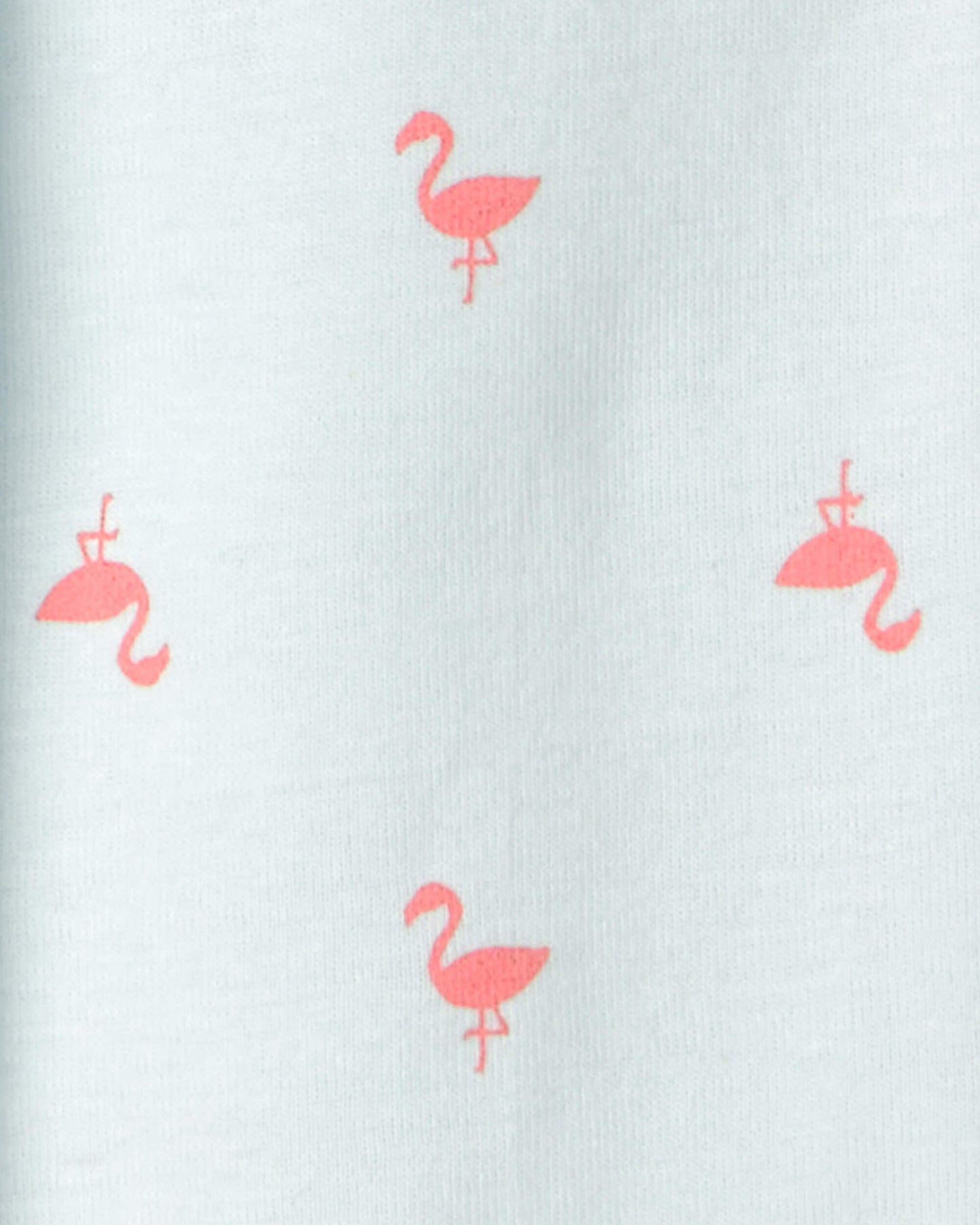 Girls Flamingo 100% Cotton Short-Sleeve Snug Fit 4-Piece Pajama Set - Pink/Blue