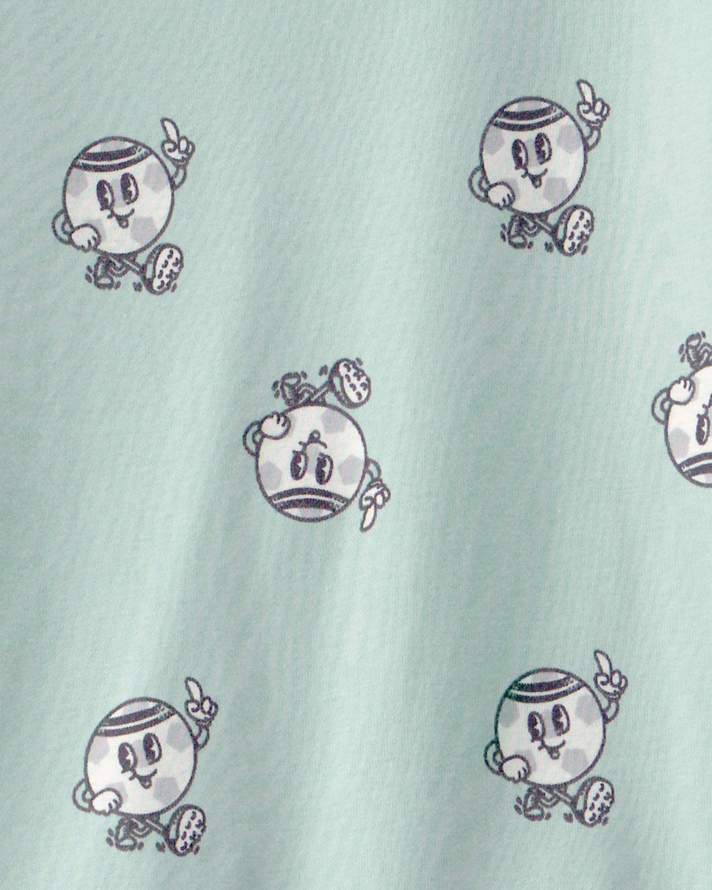 Kids Soccer 100% Cotton Short-Sleeve Snug Fit 2-Piece Pajama Set - Green