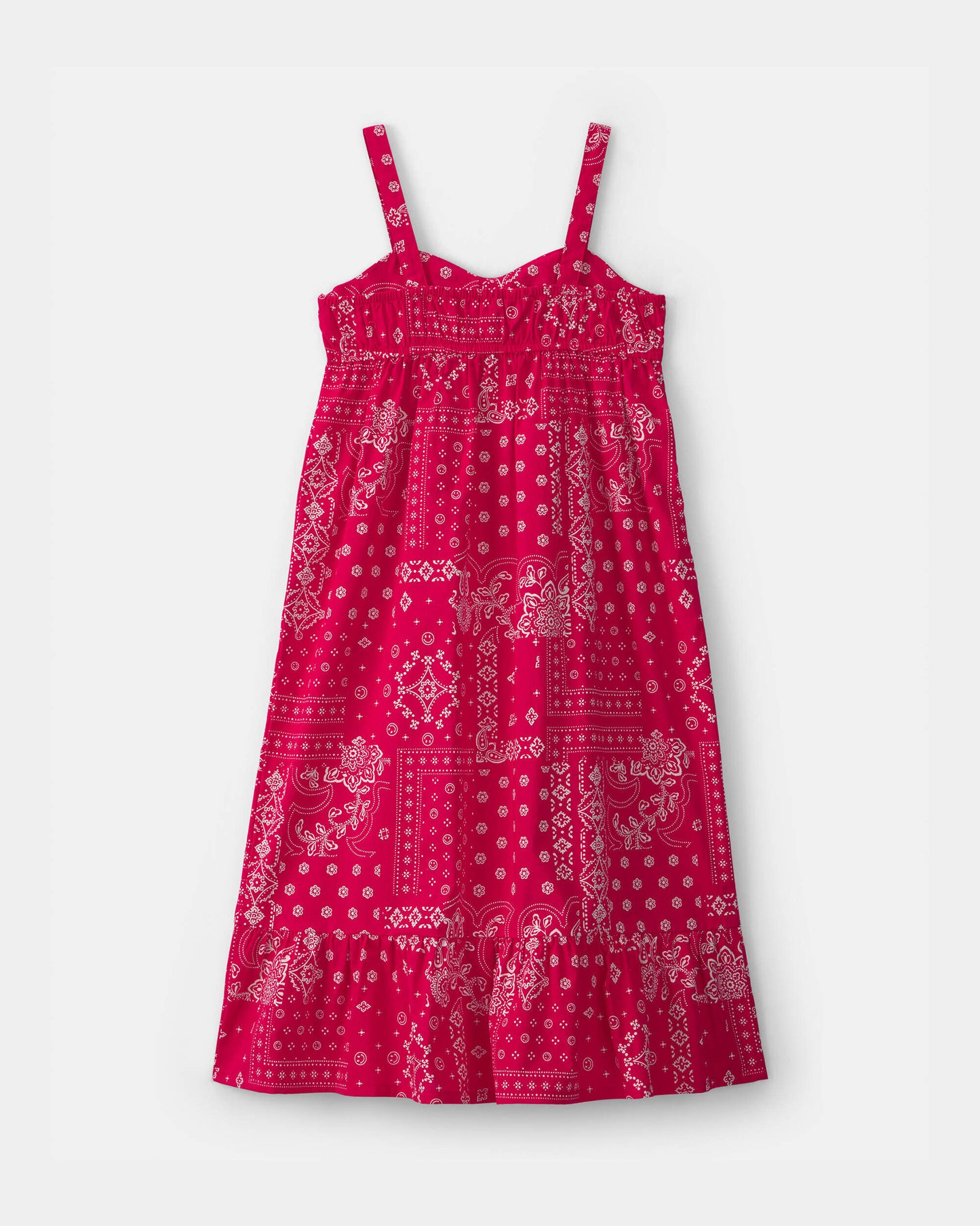 Girls Sleeveless Bandana Dress - Red