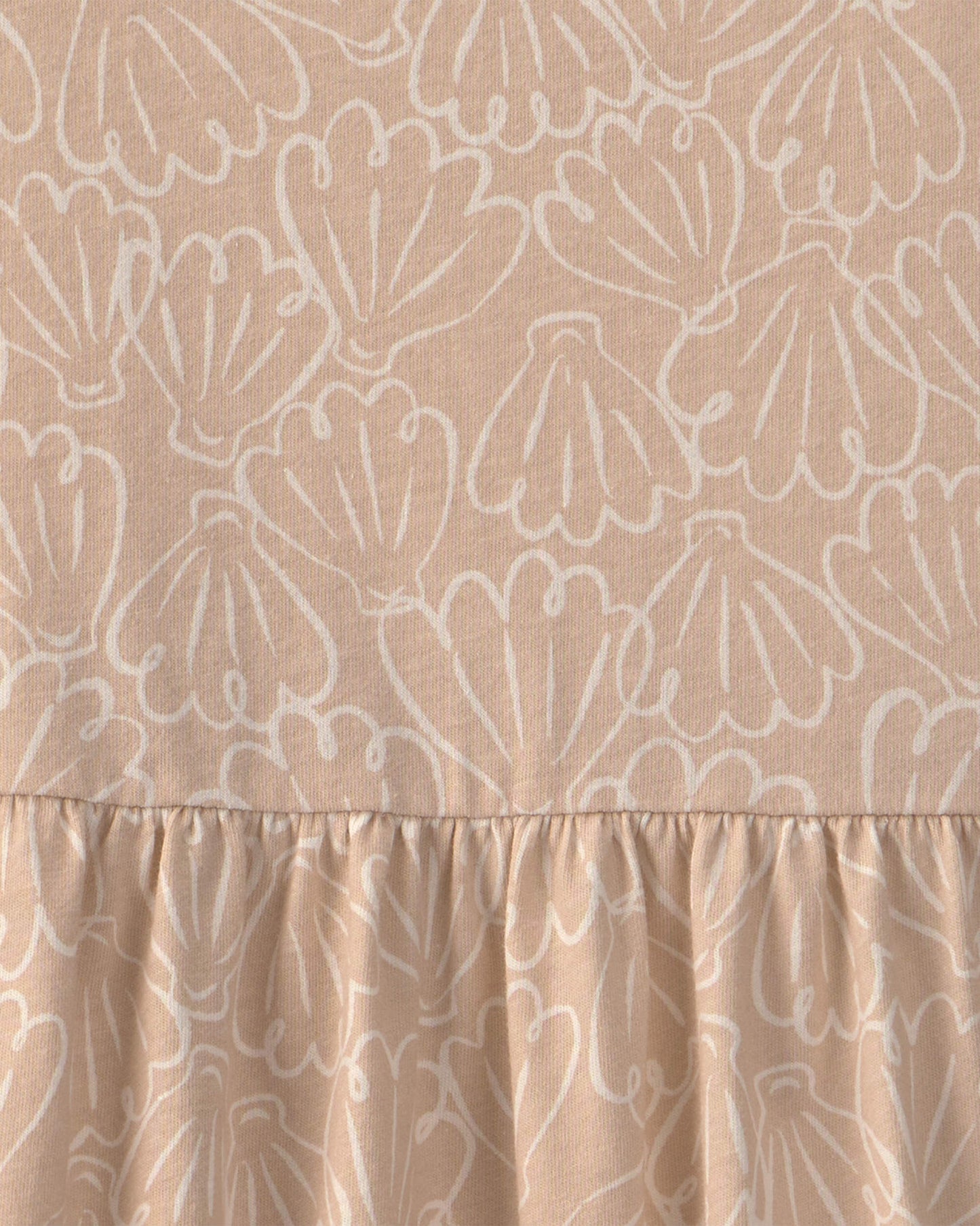 Girls Shell Short-Sleeve Knit Dress - Tan