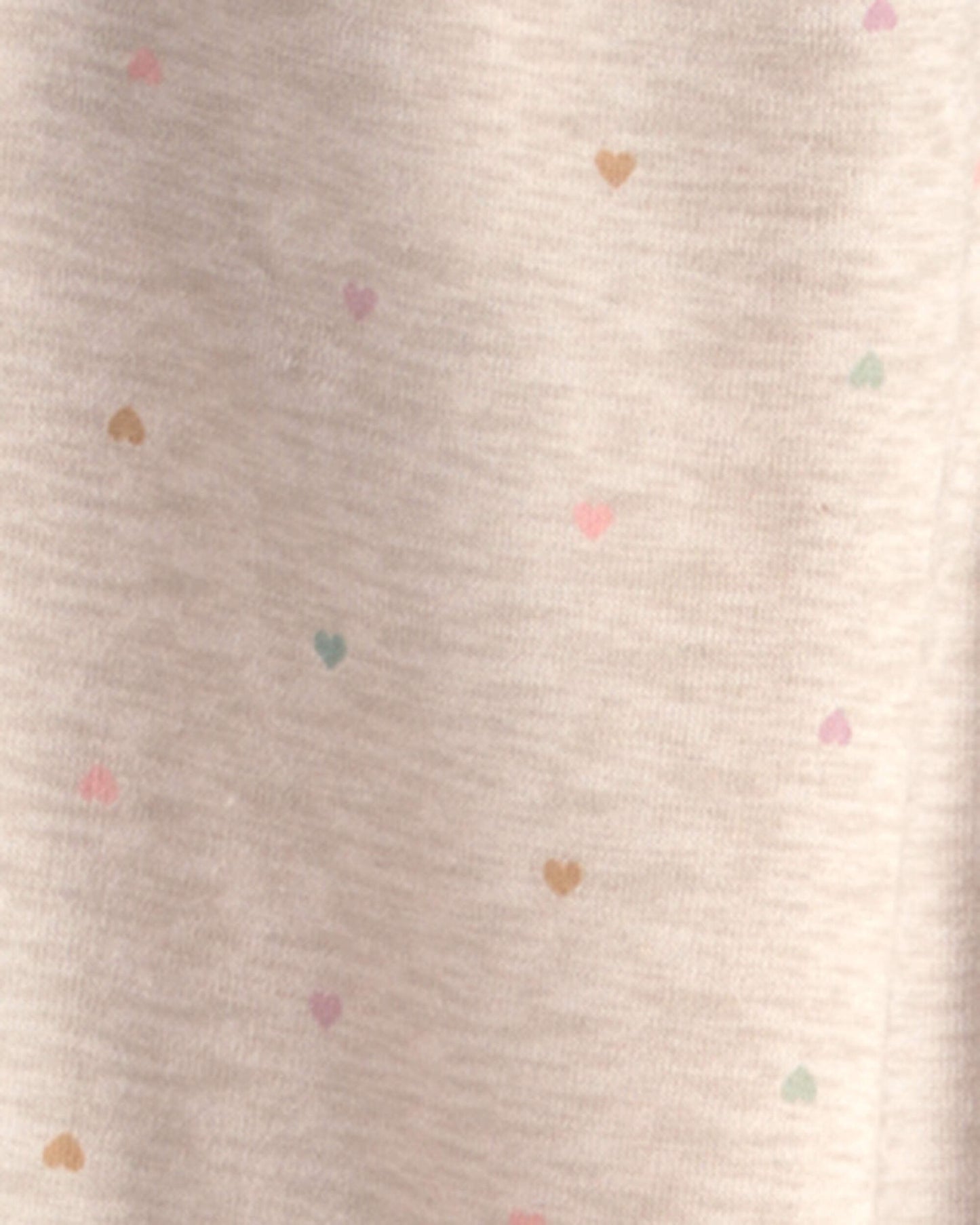 Girls Heart Drawstring Knit Joggers - Cream