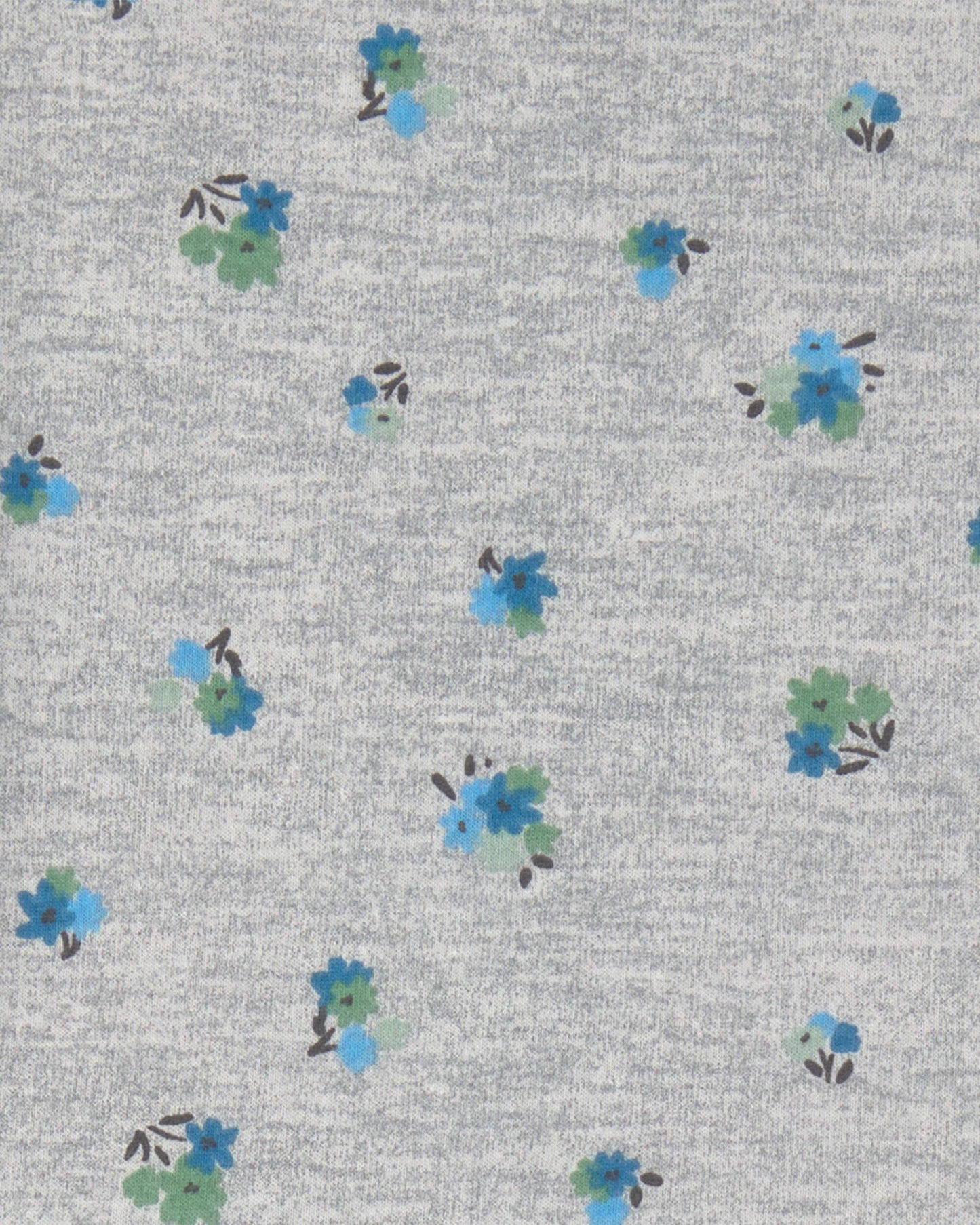 Girls Floral Short-Sleeve Dress - Grey