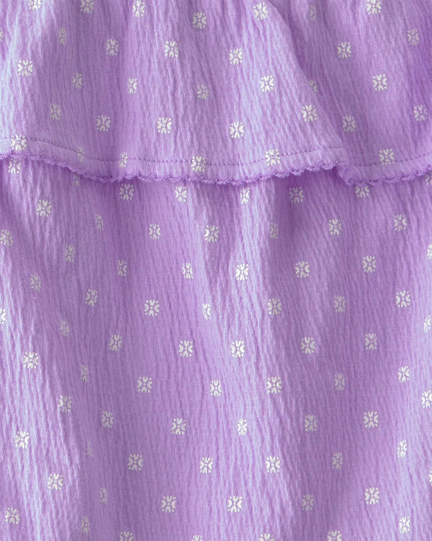 Girls 2-Piece Ruffle Tank Top & Short Set - Purple
