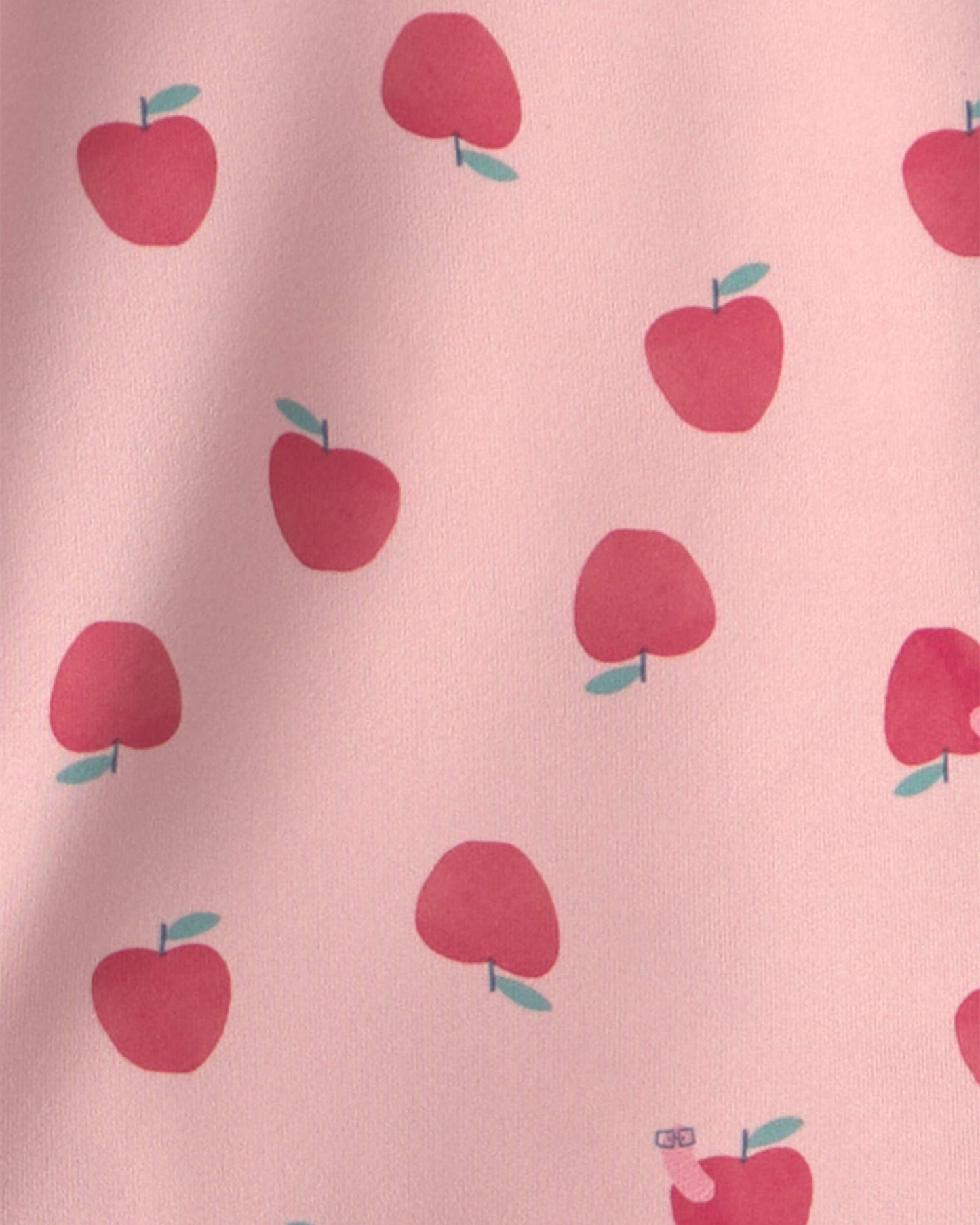 Girls Apple Short-Sleeve 2-Piece Pajama Set - Pink