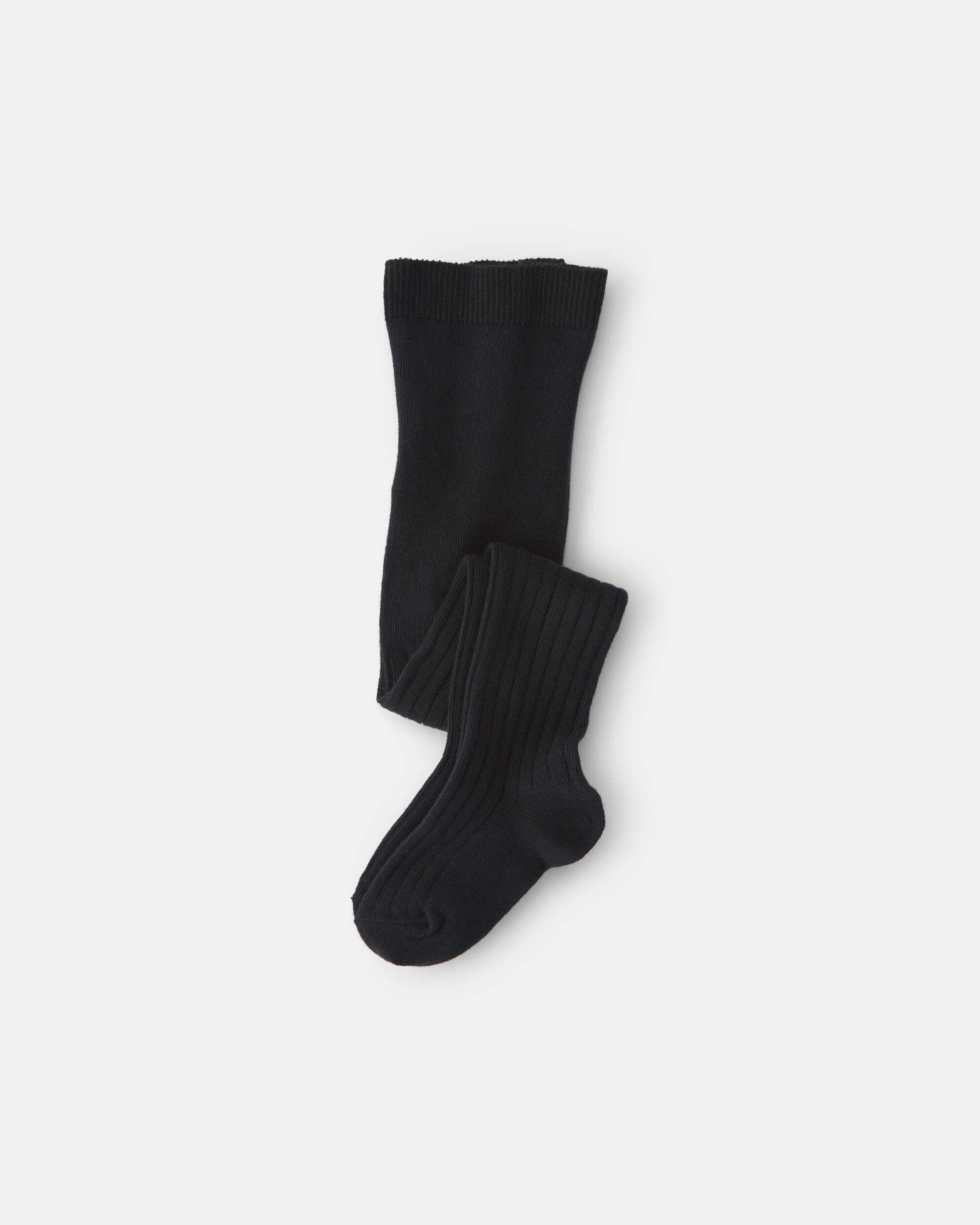 Girls Ribbed Tights - Black