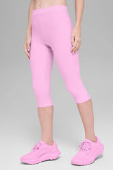 Alosoft High-Waist Iconic 90's Capri - Candy Heart Pink