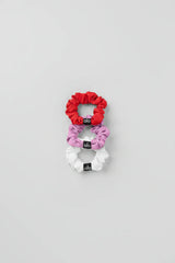 Fresh Mini Scrunchie 3-Pack - Bright Red/Candy Heart Pink/White
