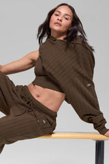 Pinstripe Hoodie - Espresso Pinstripe