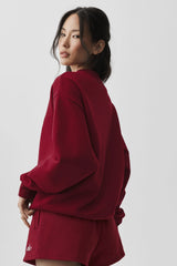 Accolade Crew Neck Pullover - Summer Romance Red