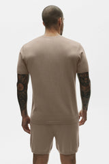 Cotton Cashmere Ever Soft Short Sleeve Crew - Gravel