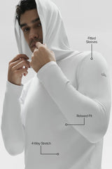 Conquer Reform Long Sleeve With Hood - White