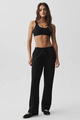 Scholar Straight Leg Sweatpant - Black