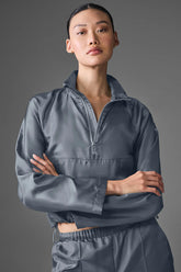 Cropped Afterglow Pullover - Steel Grey