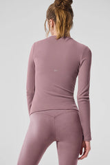 Ribbed Modal Long Sleeve - Smoky Quartz
