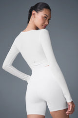 Cover Long Sleeve Top - White