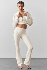 Airbrush High-Waist Bootcut Legging - Ivory