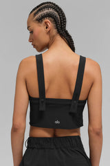 Cropped Dreamscape Tank - Black