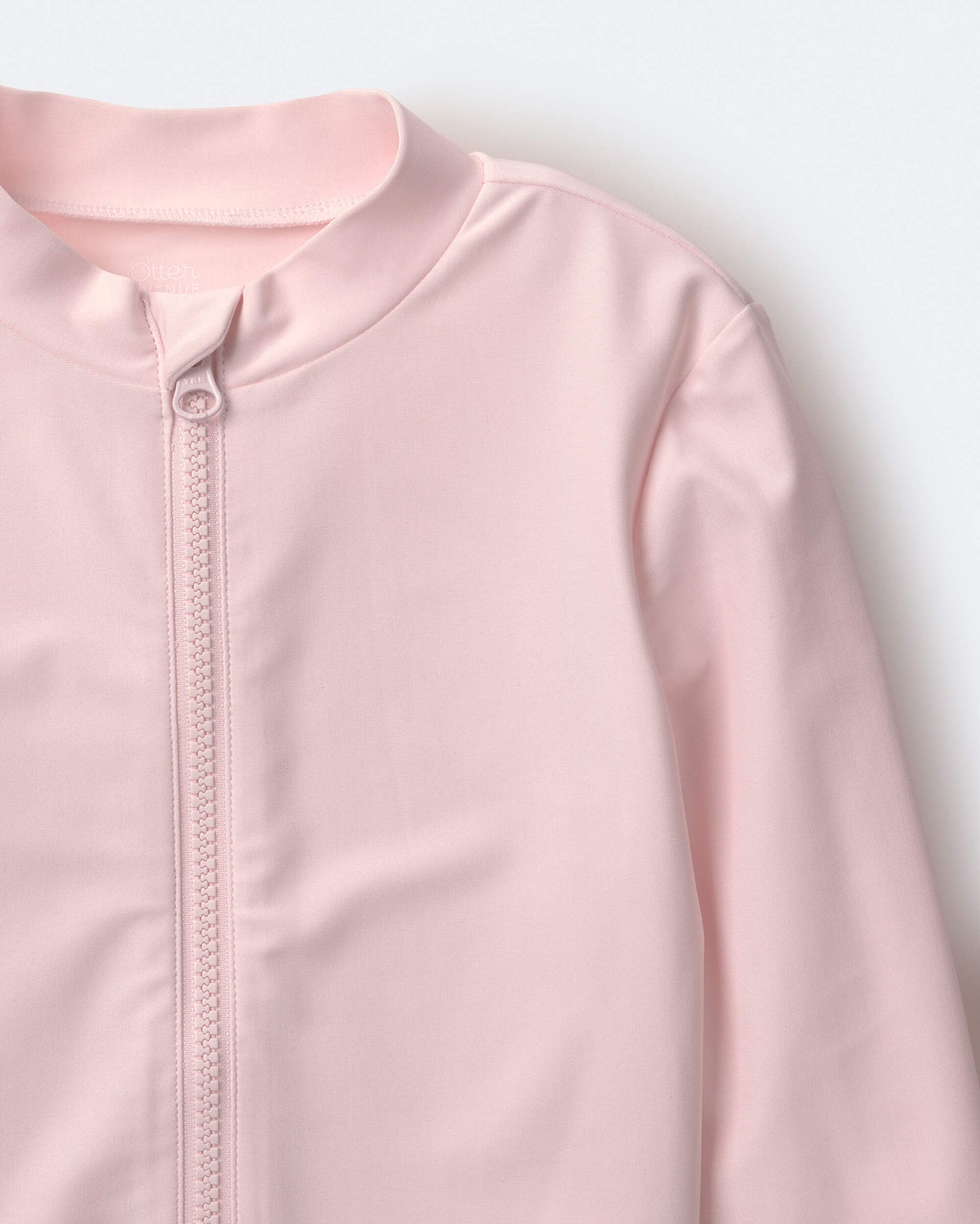 Toddler Full-Zip Long-Sleeve Rashguard - Light Pink
