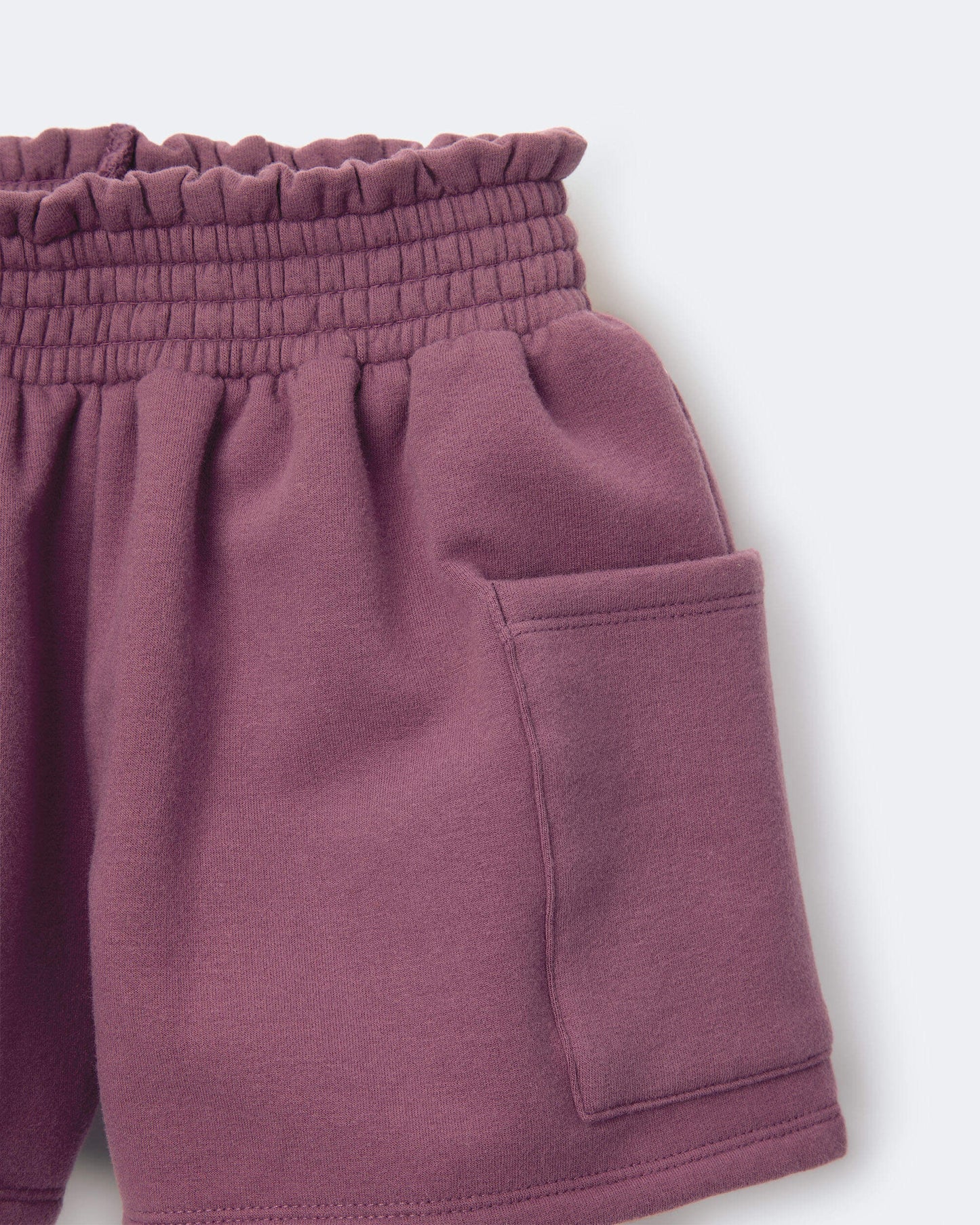 Toddler Girl Fleece Swing Shorts with Pockets - Burgundy