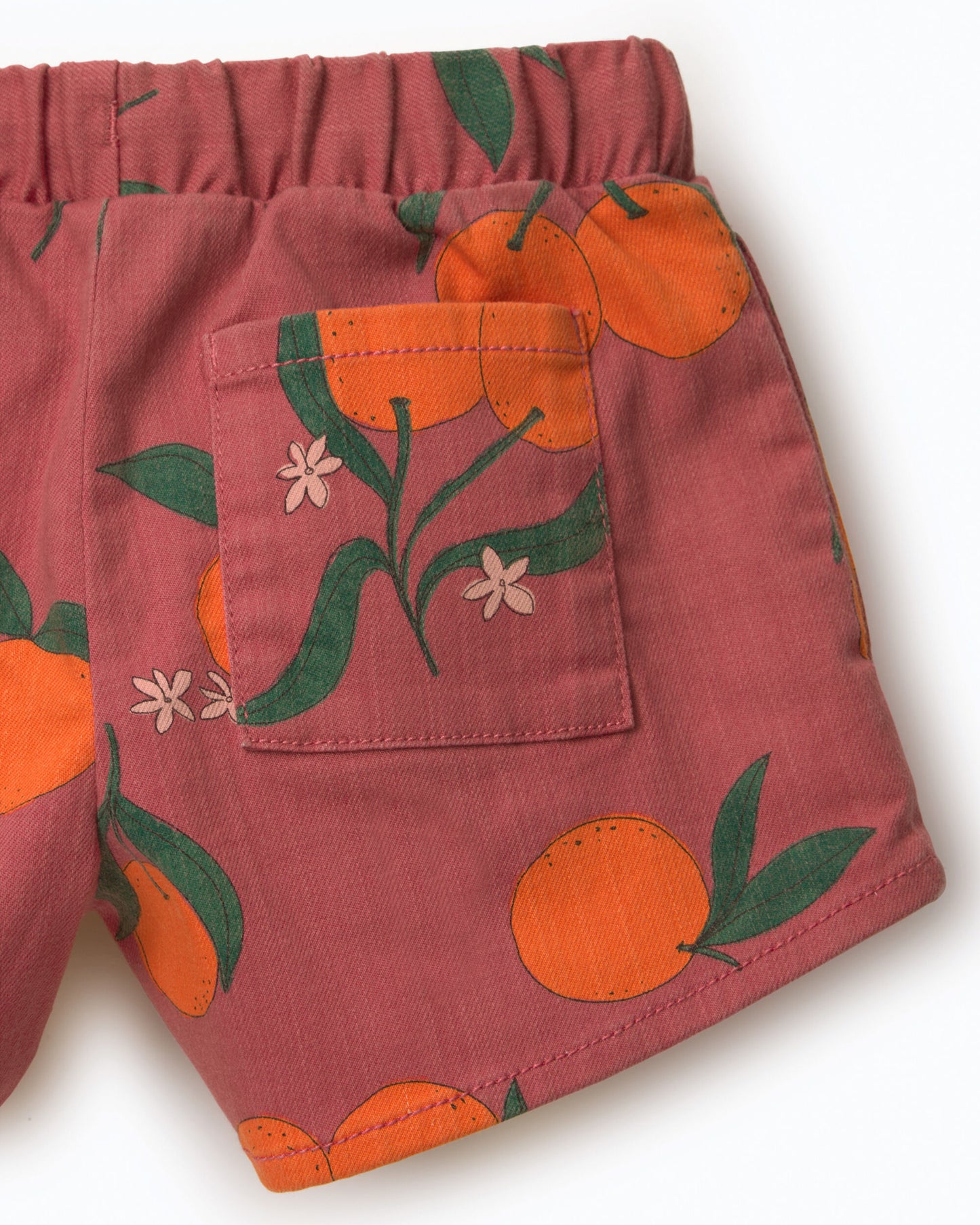 Toddler Girl A-Line Shorts in Clementine Grove Print - Rose