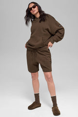 7" Pinstripe Short - Espresso Pinstripe