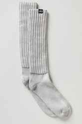 Unisex Washed Scrunch Sock - Hazy Grey Wash
